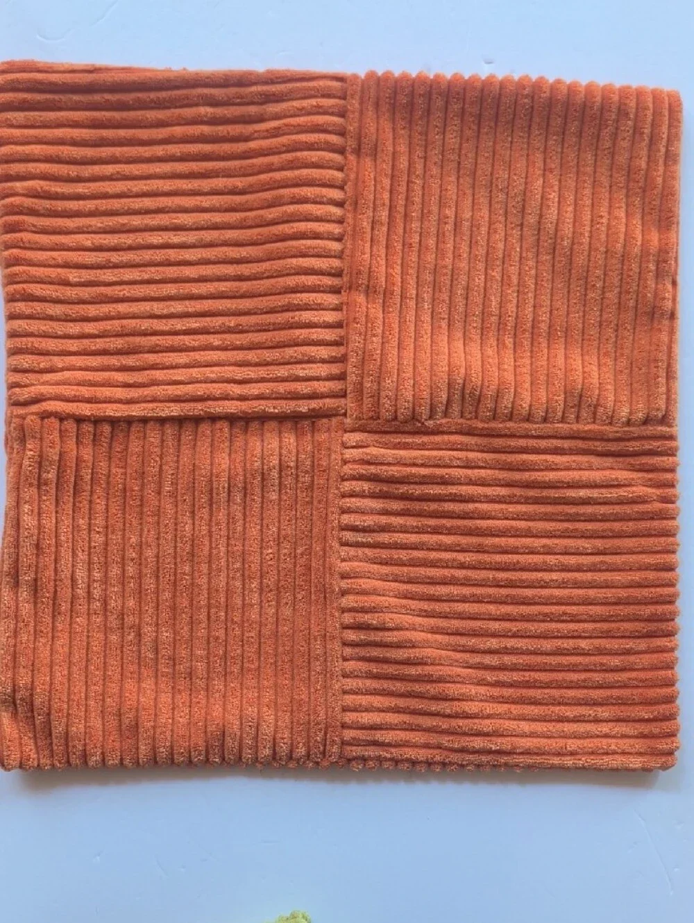 Set of 3 Velvet Accent Pillow Covers - Rust, Orange, Lime Green